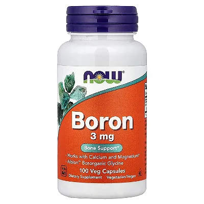 Boro 3mg, 100 Cápsulas, NOW Foods