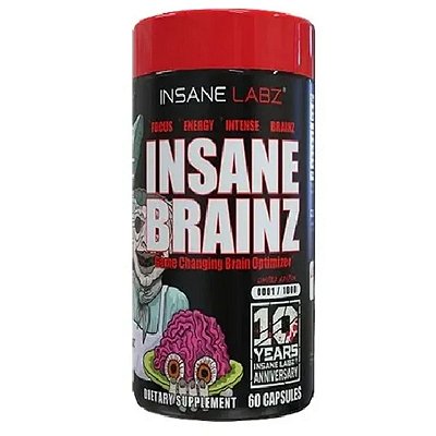 Insane Brainz 60 Cápsulas 375mg Cafeína Edição Limitada - Insane Labz