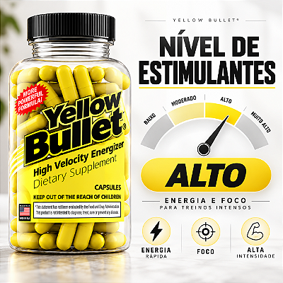 Termogênico Yellow Bullet 60 Cápsulas - HardRock Supplements