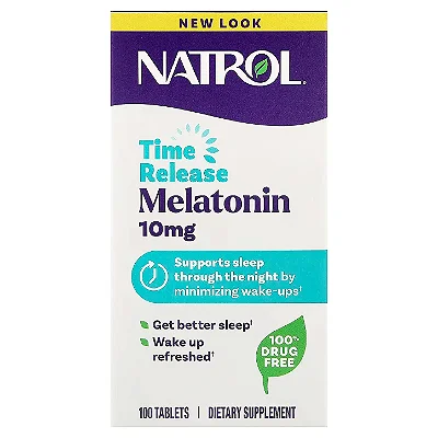 Melatonina 10mg Liberação Prolongada (Time Release) 100 Tabletes - Natrol