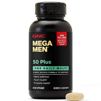 GNC Mega Men 50 Plus One Daily – Multivitamínico Masculino 60 Tabletes