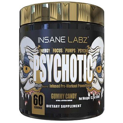 Pré-Treino Psychotic Gold 60 Doses Fruit Punch - Insane Labz