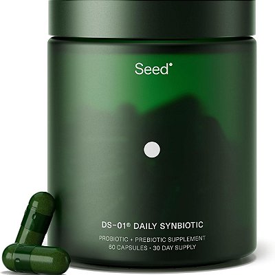 DS-01 Daily Synbiotic, Simbiótico Diário, Prebiótico e Probiótico, 60 Cápsulas Veganas, Seed