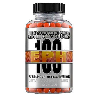 EPH 100 100mg Ephedra + 300mg Cafeína 60 Cápsulas - HardRock Supplements