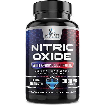 Óxido Nítrico L-Arginina e L-Citrulina 3000mg 60 Cápsulas - Nature’s Nutrition