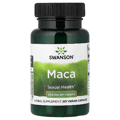 Maca Peruana 500mg 60 Cápsulas Veganas - Swanson