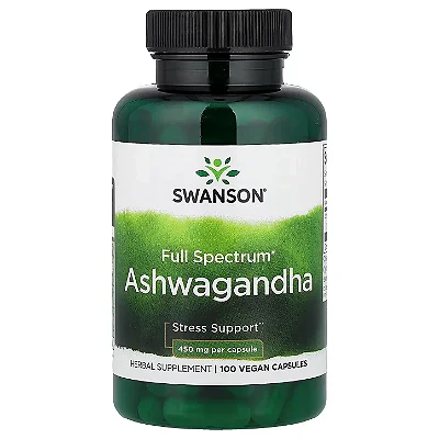 Ashwagandha 450mg 100 Cápsulas Veganas - Swanson