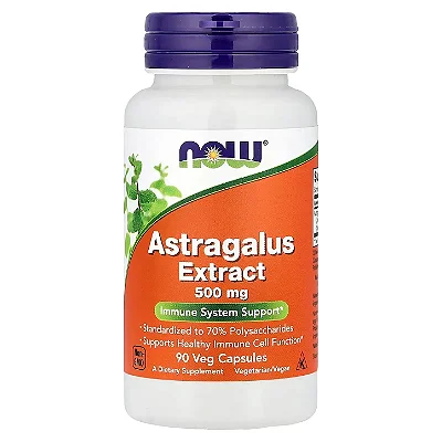 Astragalus Extrato 500mg 90 Cápsulas Vegetais - Now Foods