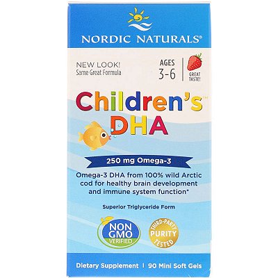 Children's DHA Infantil 250mg 90 Mini Caps Nordic Naturals