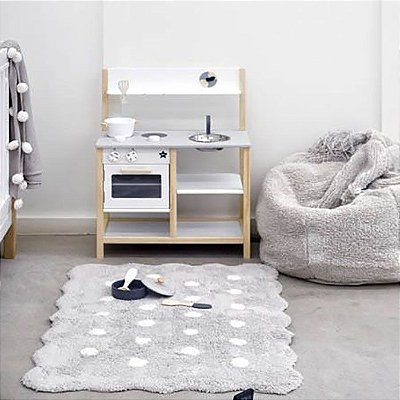 TAPETE INFANTIL 70 X 100 CM LORENA CANALS MINI BISCUIT PEARL GREY