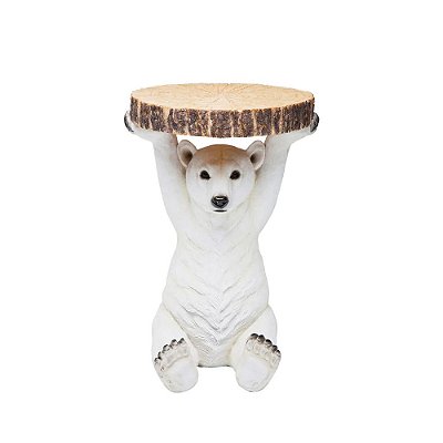 MESA URSO POLAR DE RESINA G BRANCO HONG DECOR