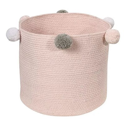 CESTA 30 X 30 X 30 CM LORENA CANALS  BUBBLY ROSA