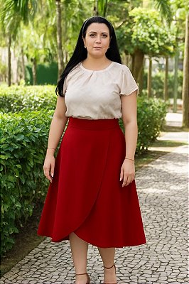 Saia tipo Mullet Vermelha