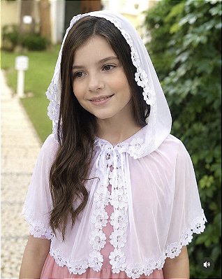Véu Capuz Infantil Regina Caeli