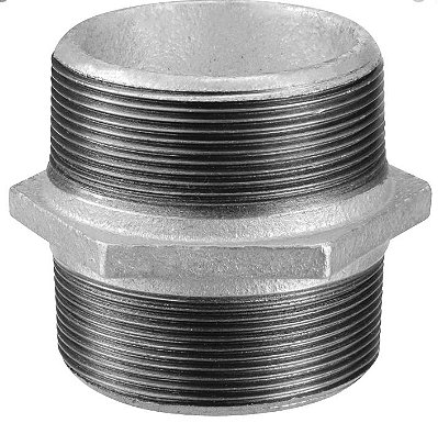 Niple Duplo 1/4" - BSP Galvanizado