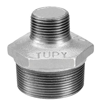 Niple duplo de redução 1/2x1/4" - BSP Galvanizado