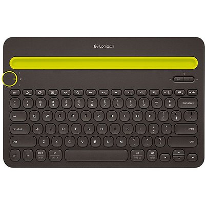 Teclado sem fio Logitech K480 com Suporte Integrado para Smartphone e Tablet, Conexão Bluetooth para até 3 dispositivos