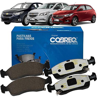 Jogo de Pastilha de Freio Dianteira Chevrolet Cobalt Onix Prisma 2013 a 2019 Cobreq