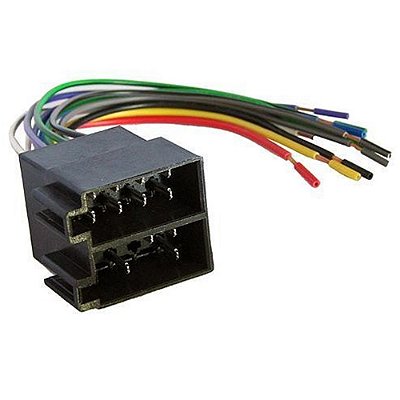 Chicote Plug Rádio Automotivo Conector Iso Kit 16 Vias Macho