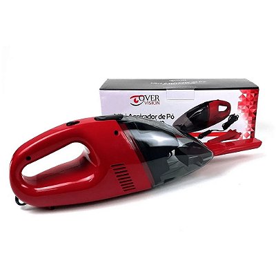 Aspirador De Pó Automotivo 12V Vermelho Portátil Com Bico Extensor