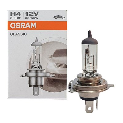 Lâmpada H4 Osram 60/55w 12v Bilux Automotivo Farol Luz Baixo e Alto