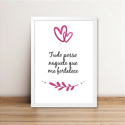 Quadro Tudo posso naquele que me fortalece