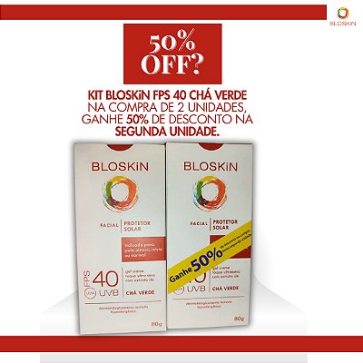 PROMOÇÃO KIT BLOSKiN FPS40 CHÁ VERDE FACIAL