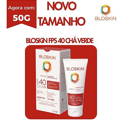 NOVO TAMANHO BLOSKiN FPS 40 CHÁ VERDE 50g