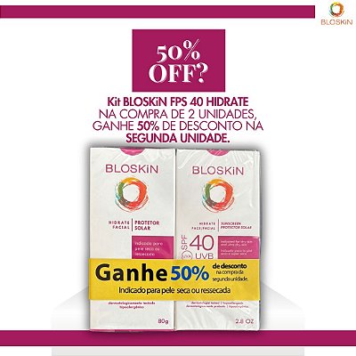 COMPRE 2 unidades de BLOSKiN HIDRATE e GANHE 50% de desconto na 2ª unidade