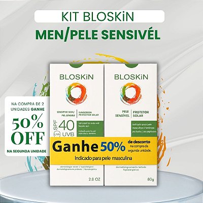 KIT PROTETOR SOLAR BLOSKiN PELE SENSÍVEL FACIAL | COMPRE 1 E GANHE 50% OFF NO 2º