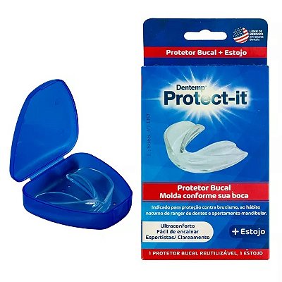 Protetor Bucal Anti Bruxismo Protect com estojo