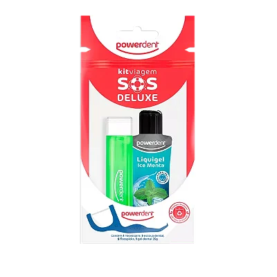 Kit de Higiene Oral Powerdent Viagem SOS Deluxe