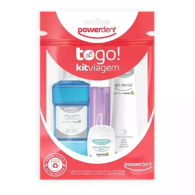 Kit de Higiene Oral PowerDent Viagem To Go