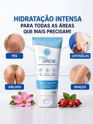 MAX URE10 CREME HIDRATANTE CORPORAL COM 10% DE UREIA - 150g