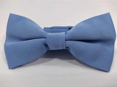 2042-03 GRAVATA BORBOLETA LISA EM POLIÉSTER AZUL
