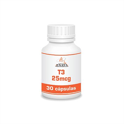 T3 TRIIODOTIRONINA 25mcg 30 cápsulas (venda sob prescrição médica)