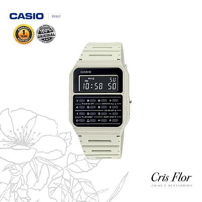 Relógio Casio Calculadora Branco CA-53WF-8B