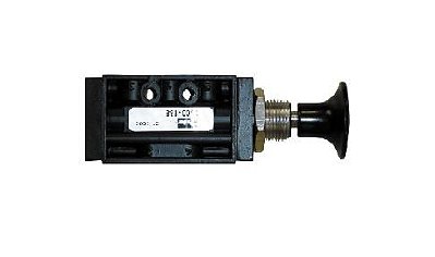 7600188 - VALVULA BOTAO TRAVA 5/2 VIAS 1/8'' ONIBUS