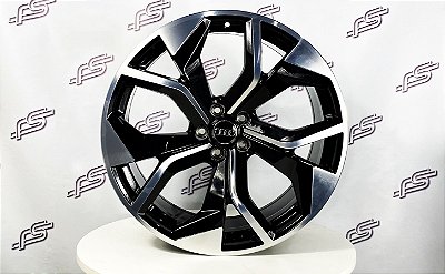 Jogo De Rodas Audi Q8 Preto Diamantado 5x112 - 21x9,5
