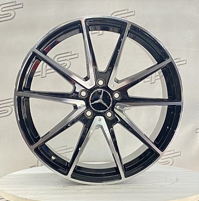 Jogo de Roda Mercedes AMG GTS  Preta Diamantada -  5X112- 19x8,5  Offset 45