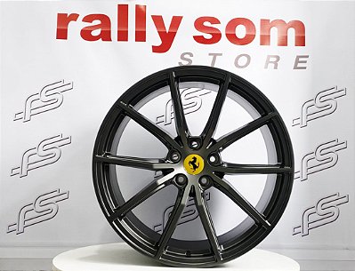 Jogo de Roda Ferrari 488 Grafite Brilhante 5x114 - 20x9 e 20x11 Offset 35 e 45 (Nv)