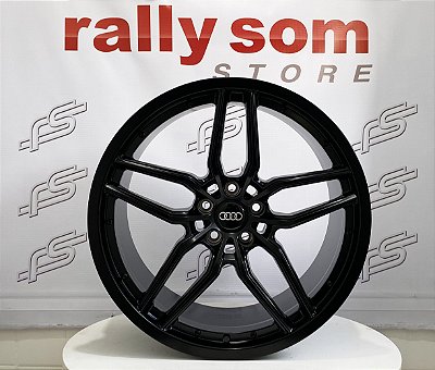 Jogo de Roda Audi R8/ Gallardo Preto Brilhante 5x112 - 20x8,5 e 20x11 Offset 42 e 47