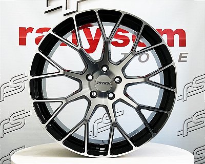 Jogo Roda Petrol P23 Preto Diamantado 5x112 - 20x8,5 Offset 40