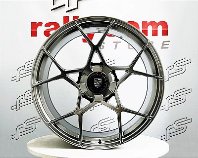 Jogo  de Roda Porsche GT4 RS Forged P/ Carrera S Cromo Loock 5x130 - 21X9 e 22x12 Offset 53 e 63