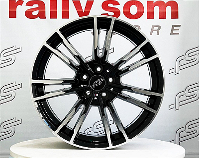 Jogo de Roda RS aplicação Bmw M5 Preto Diamantado 5x112 - 19x8,5 Offset 28