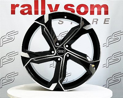 Jogo de Roda Audi SQ8 Preto Brilhante Diamantado 5x112 - 19x8,5 Offset 35 (Nv)