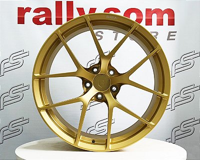 Jogo de Roda Gisa Wheels FFT6035 Forged Dourado Escovado 5x120 - 20x9,5 e 20x11 Offset 20 e 35
