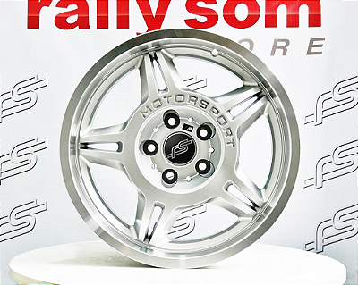 Jogo de Roda RS aplicação Bmw Style 24 Prata Borda Diamantada 5x120 - 17x7,5 e 17x8,5 Offset 30 e 35 (Nv)