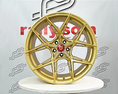 Jogo de Roda Gisa YA3823 Sthar Dourada 5x114 - 20x9,5 e 20x12,5 Offset 40 e 20