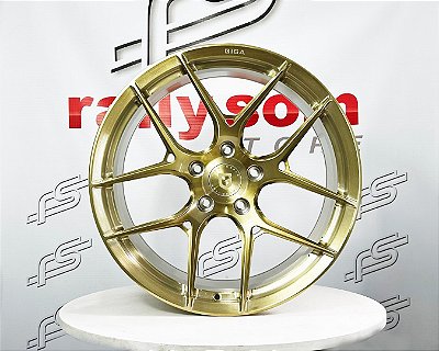 Jogo de Roda Gisa FFT6196 Forged Dourada 5x114,3 - 20x9 e 20x11 Offset 40 e 50